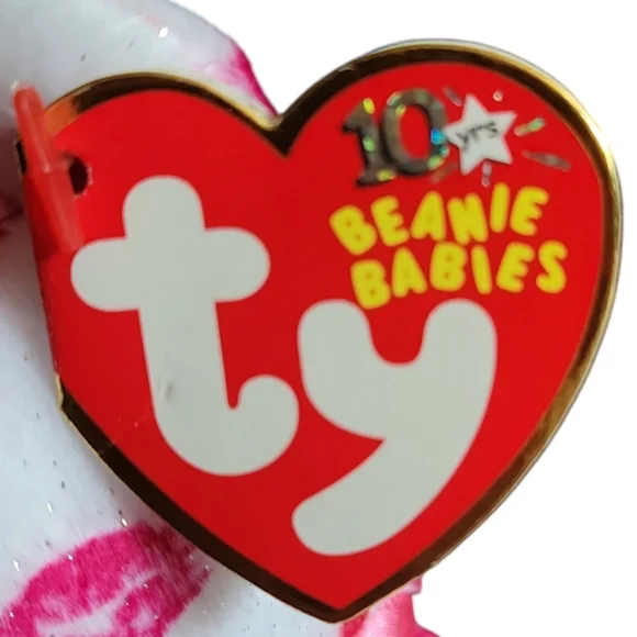 Vtg 2003 Ty Lipstick Bear Kissy Beanie Baby - Picture 11 of 12
